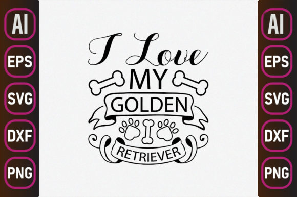 Dog SVG Design: I Love My Golden Review